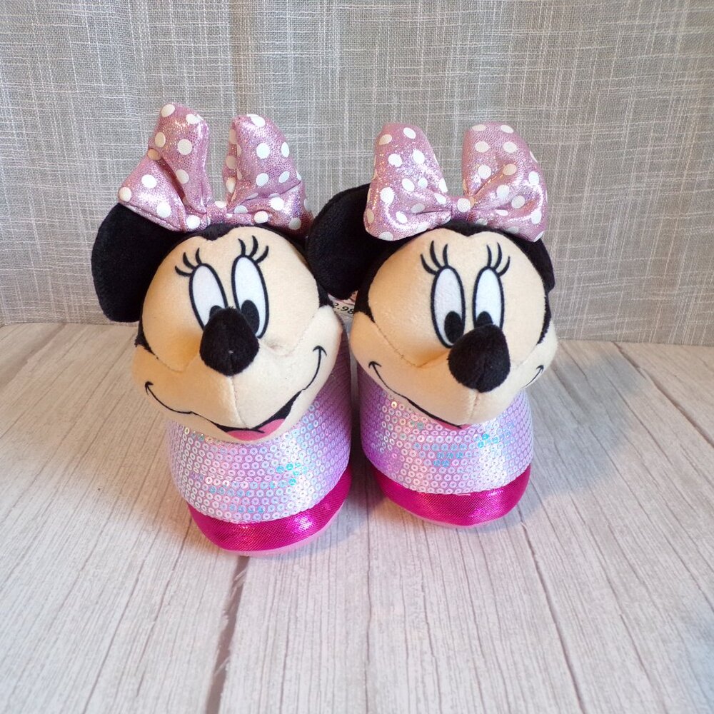 Disney Junior Minnie Mouse Toddler Girls' Character Slippers, Size 9/10 - Picture 3 of 6